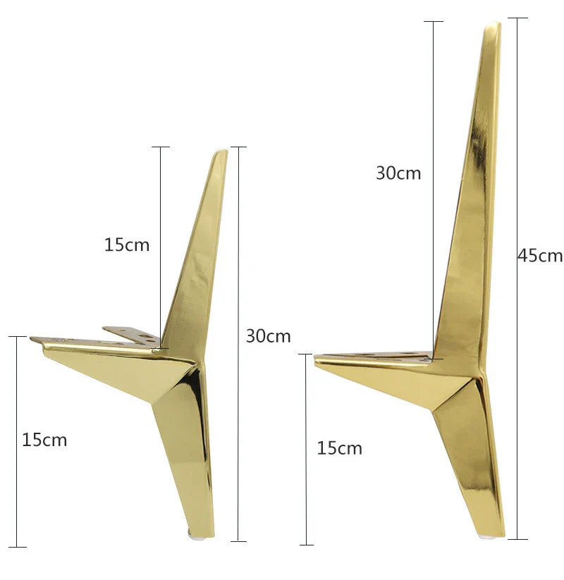 4Pcs Furniture Legs Gold Metal Heavy Duty Support