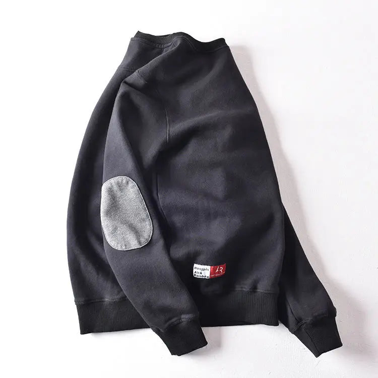 Autumn and Winter Fleece Thick round Neck Sweater