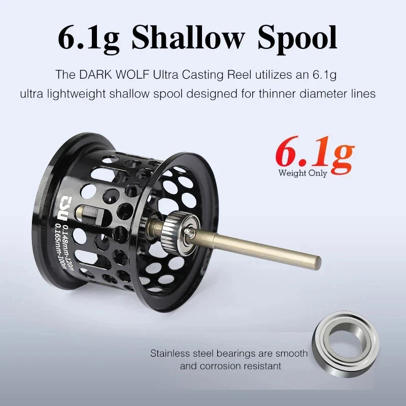TSURINOYA Baitcasting Reel Coil Ultra Light 135g BFS