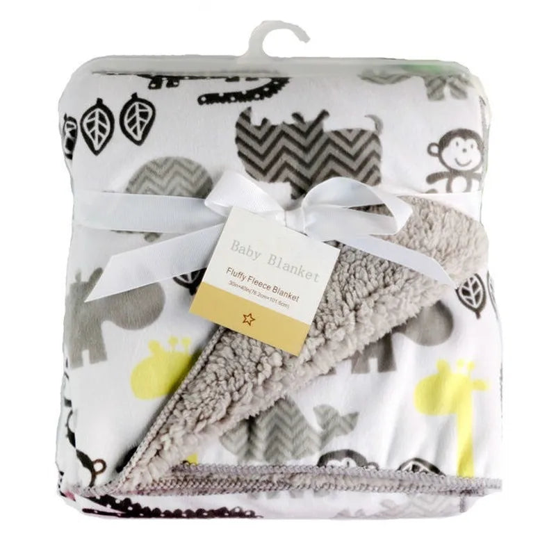 Baby Blankets New Thicken Double Layer Coral Fleece