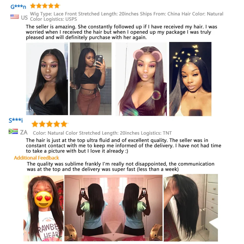 Transparent 13x4 13x6 Lace Front Human Hair Wigs