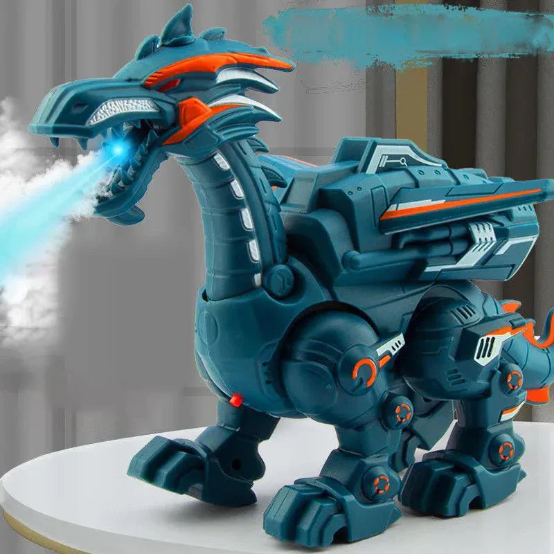 Simulation Fire Mechanical Dinoasur Water Spray Cool Light