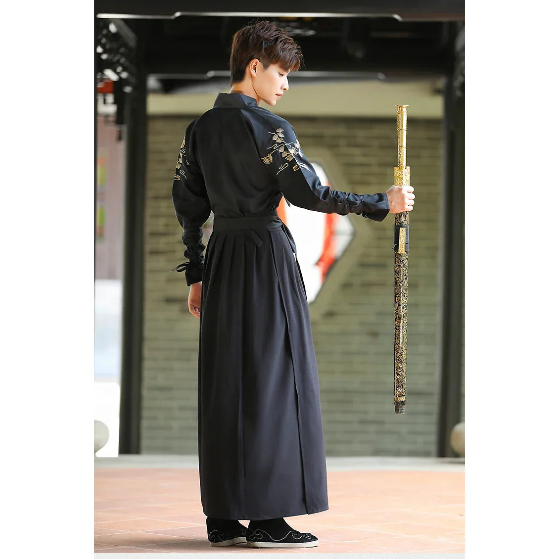 Japanese Vintage Kimono Samurai Cosplay Clothing Woman Man