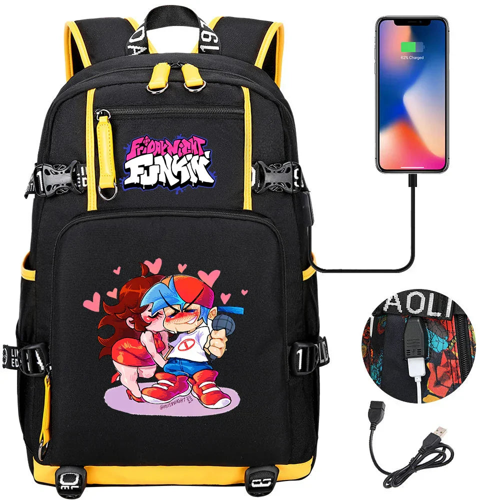 Friday Night Funkin Backpacks For School Multifunction USB