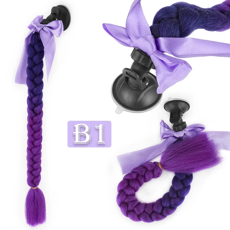 S-noilite Synthetic New Arrival Helmet Hair Ponytail Braid
