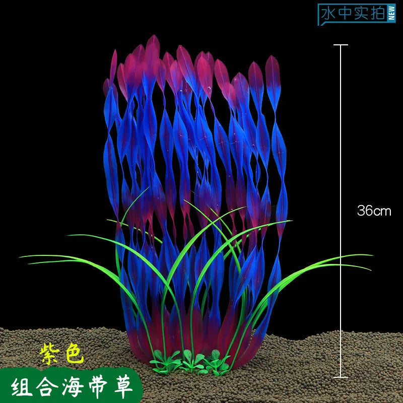 24-52cm Large Aquarium Plants Plastic Grass Fish Tank