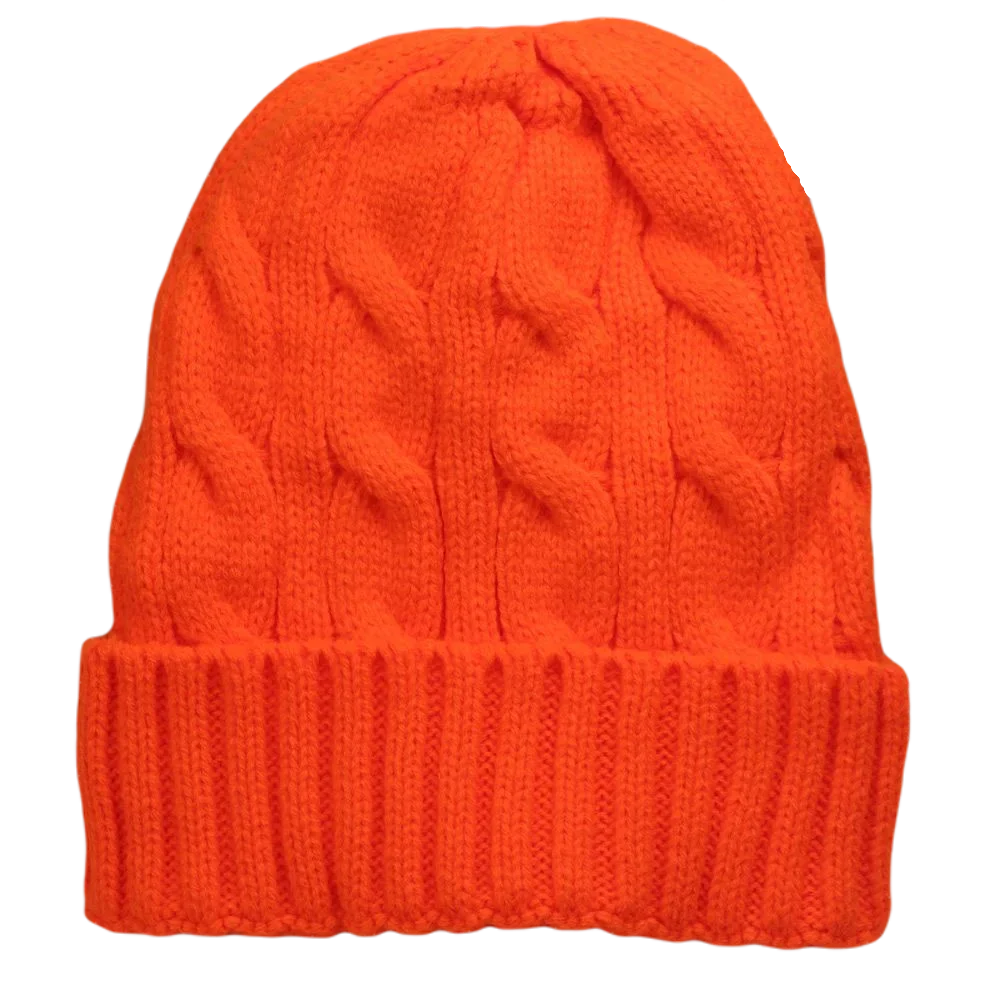 Bright Color Knitted Winter Hats Women Fleece Lined