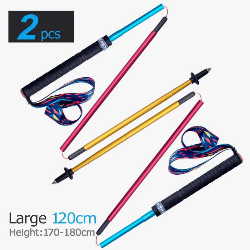 2pcs AONIJIE Z-Pole Folding Ultralight Quick Lock Trekking
