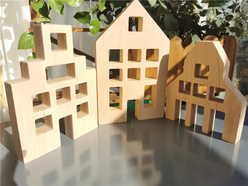 Kids Montessori Wooden Toys Large Dutch Wood House