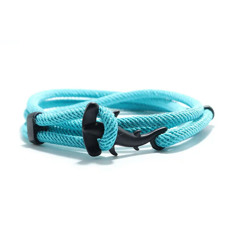 Handmade Adjustable Milan Rope Bracelet Bohemia Hammerhead Shark