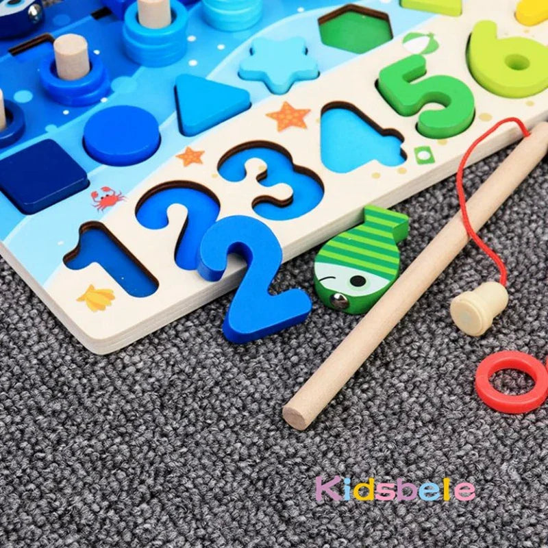 Kids Montessori Math Toys For Toddlers Educational Wooden