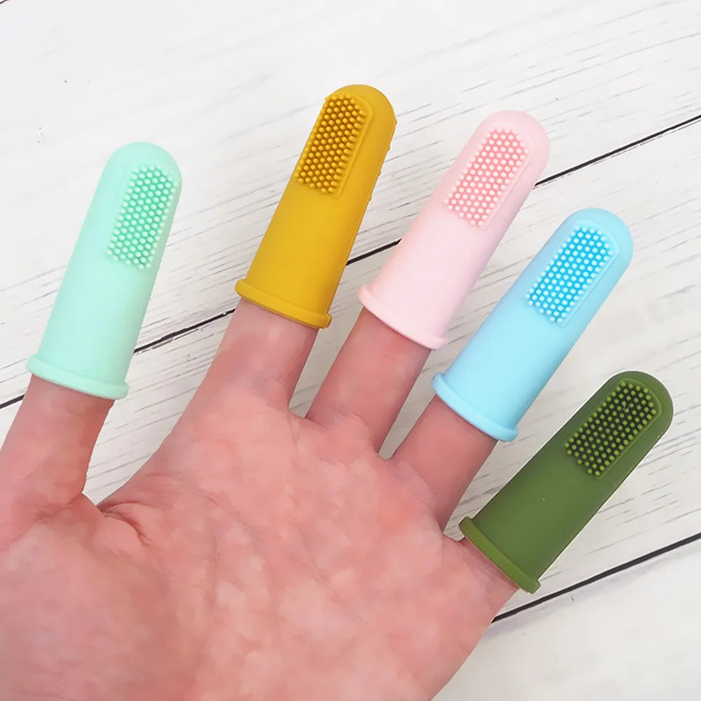 Chenkai 30PCS Baby Soft Finger Toothbrush BPA Free