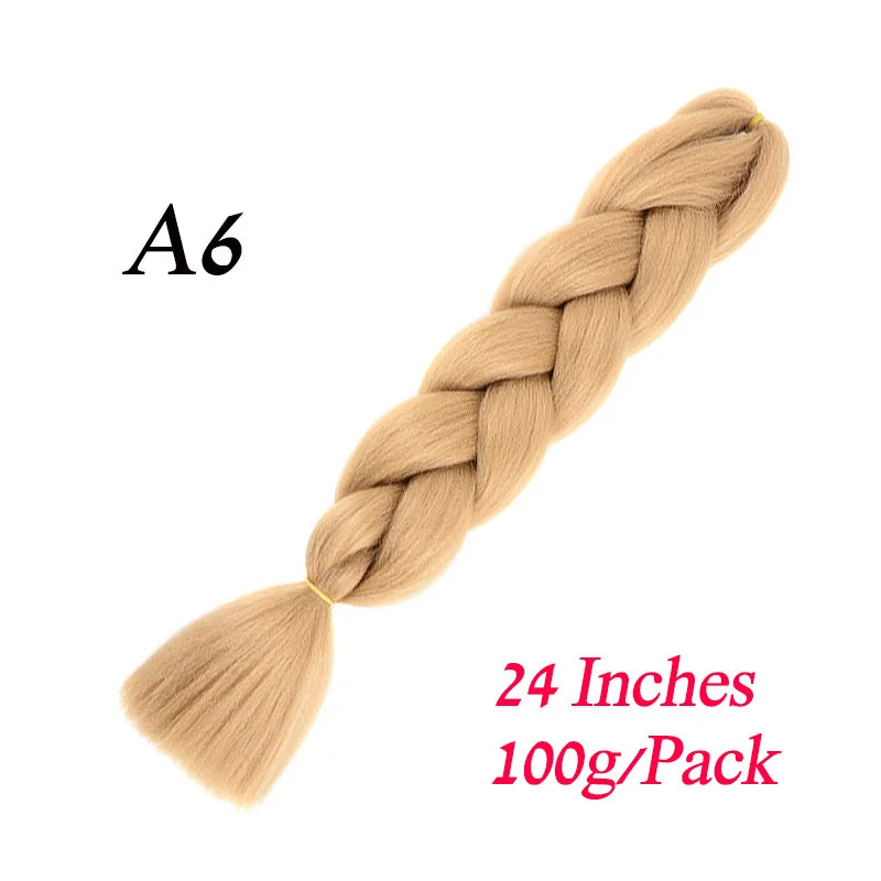 Synthetic Jumbo Braiding Hair Extension 24 " Heat