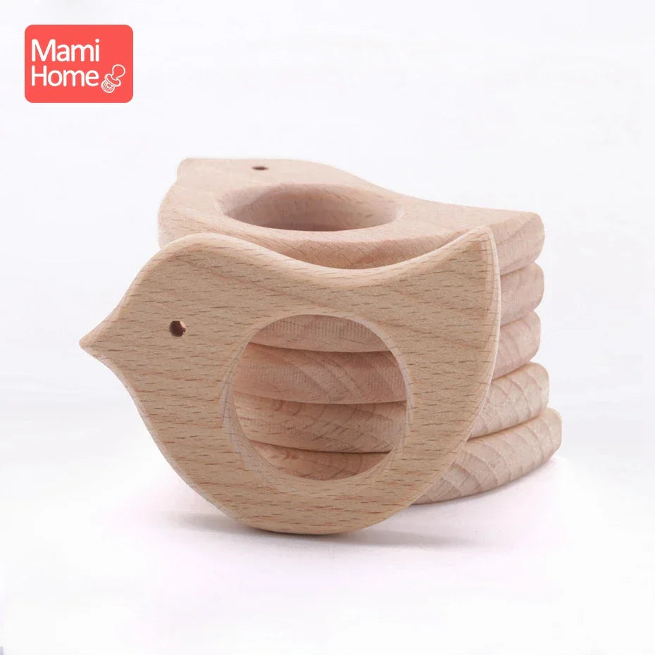 20pc Baby Wooden Teether Animal Beech Pacifier Pendant