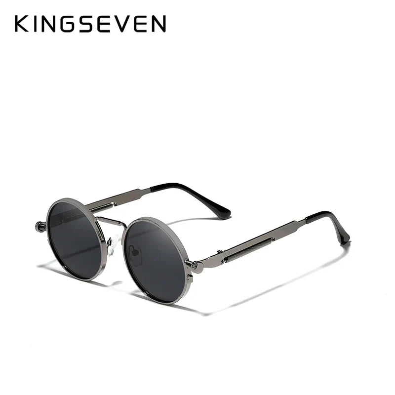 KINGSEVEN High Quality Gothic Steampunk Sunglasses Polarized Men
