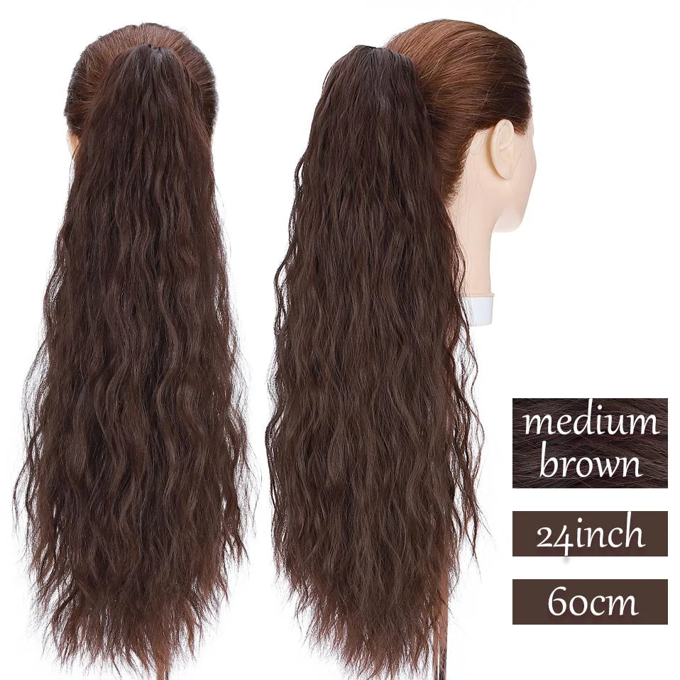 S-noilite Synthetic Long Wavy Fake Ponytail Extension Hair