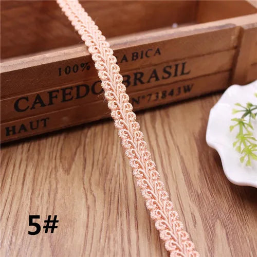 12mm Curve Cotton Lace Trim Centipede Braided Ribbon