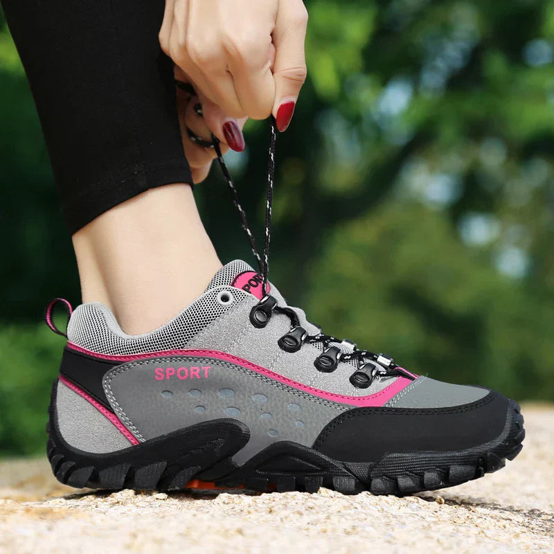 Autumn Spring Women Outdoor Leather Trekking Hiking Shoes
