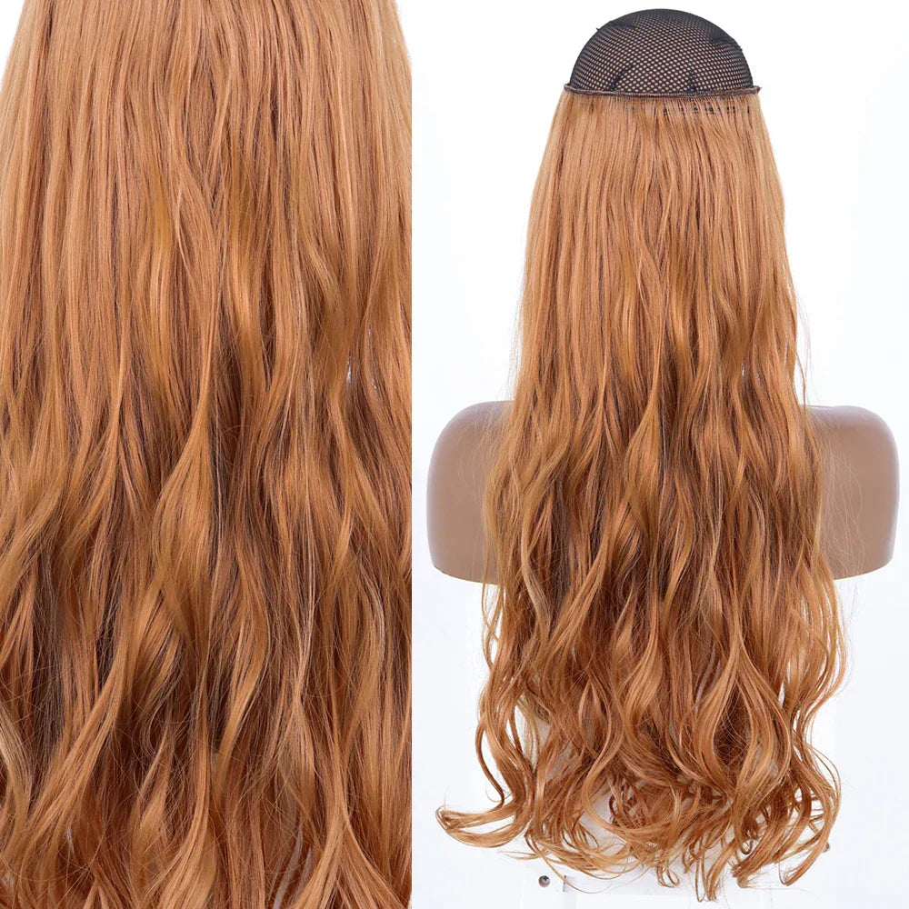 MERISIHAIR Synthetic No Clip Invisible Wire Hair Extensions
