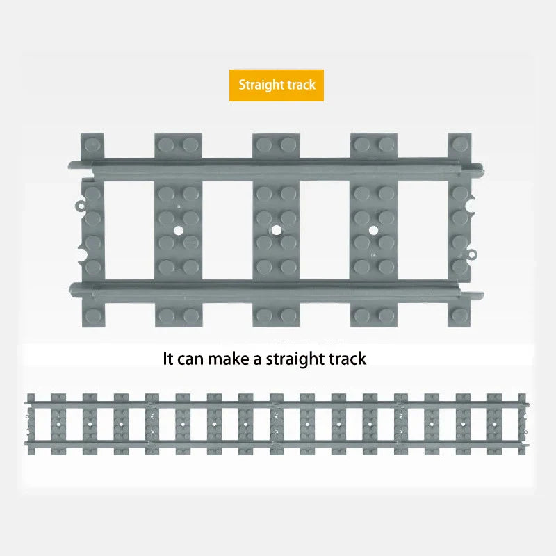 MOC City Train Track Straight Curve Soft Track
