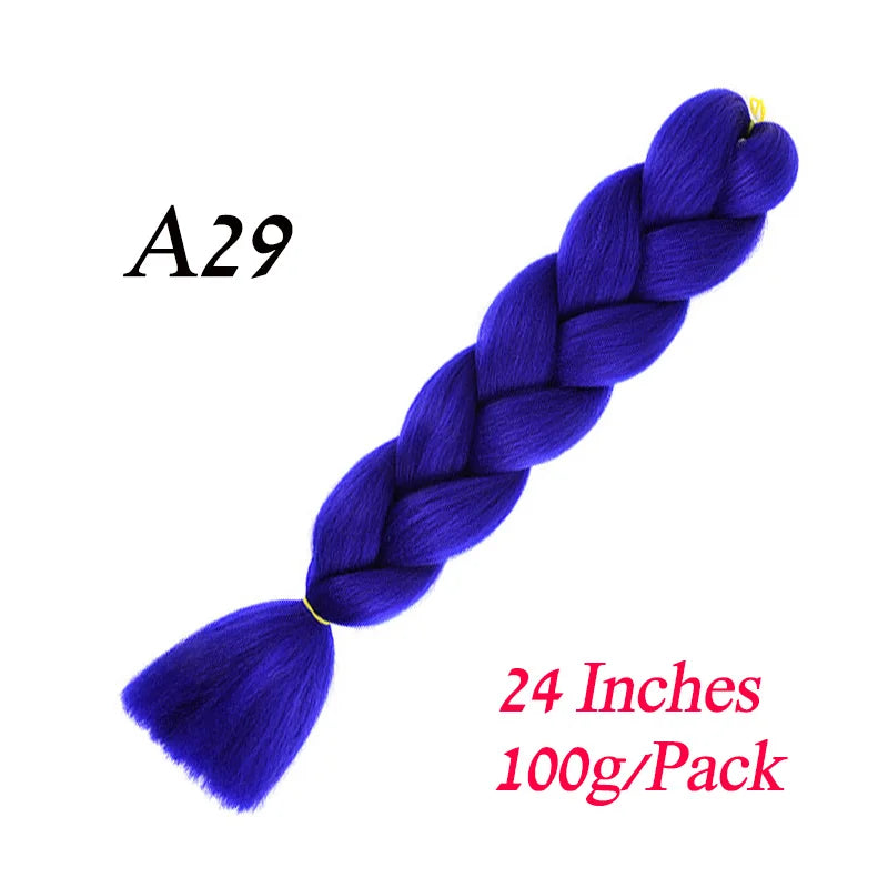 Synthetic Jumbo Braiding Hair Extension 24 " Heat