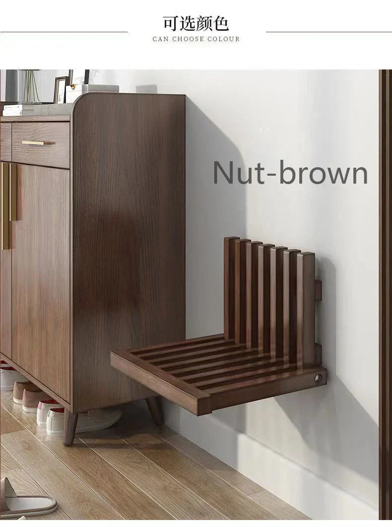 Ultra Thin Hidden Wall Hanging Folding Stool Porch