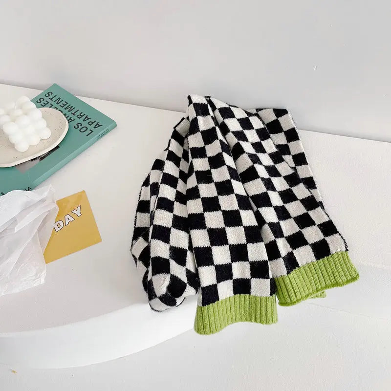 New Autumn Winter Korean Style Unisex Kids Plaid