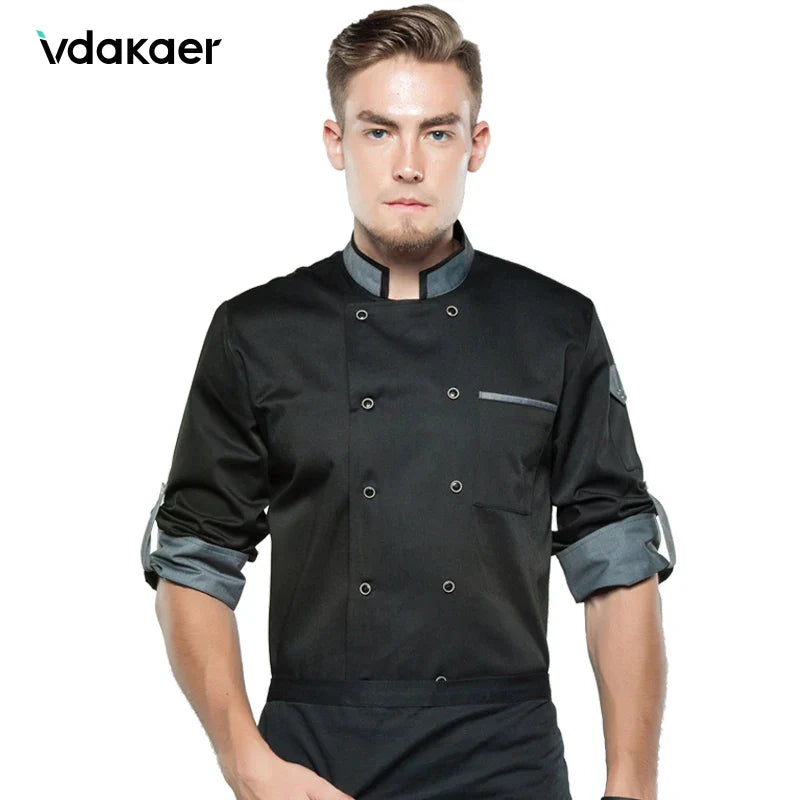 chef shirt Chef Jacket Long Adjustable Sleeve Men