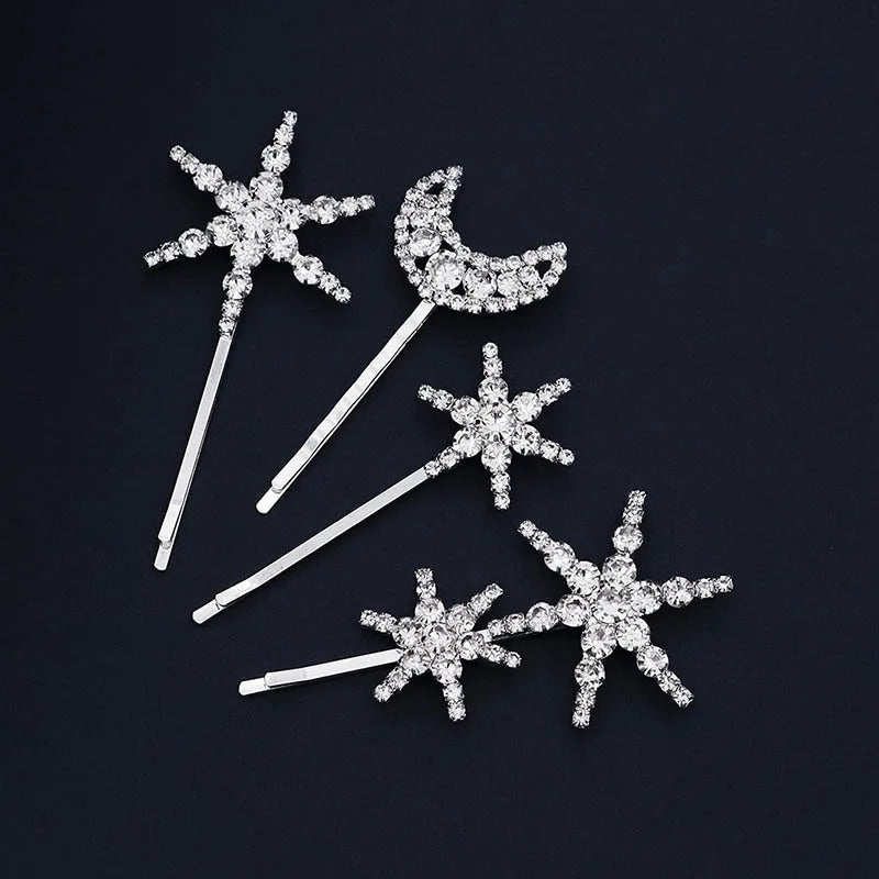 Star Moon Hairpins Clips Wedding Hair Accessories For