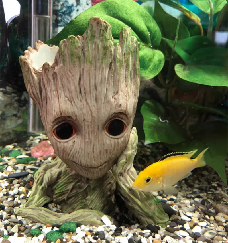 3 Style Cute Cartoon Tree Man Aquarium Ornament