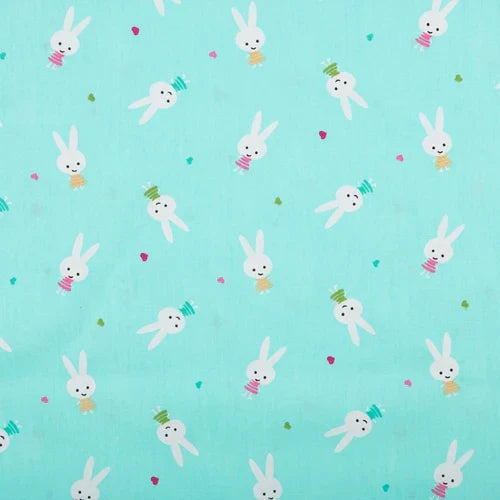 Blue Cartoon Printed Fabric Cotton Twill Cloth for