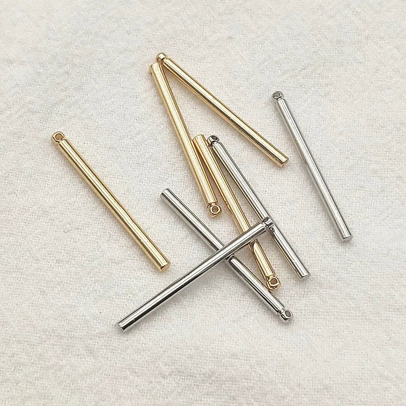 3060mm 100pcs Brass Pendants Cylinder Charm