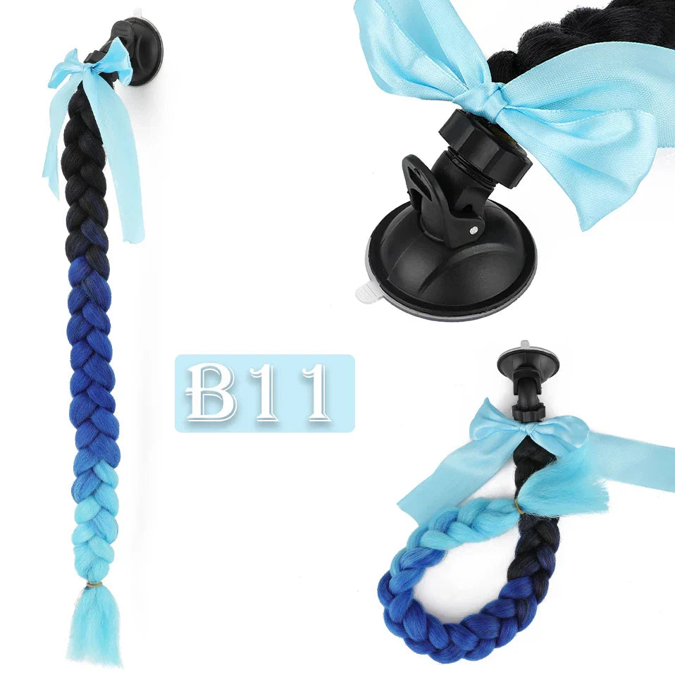S-noilite Synthetic New Arrival Helmet Hair Ponytail Braid