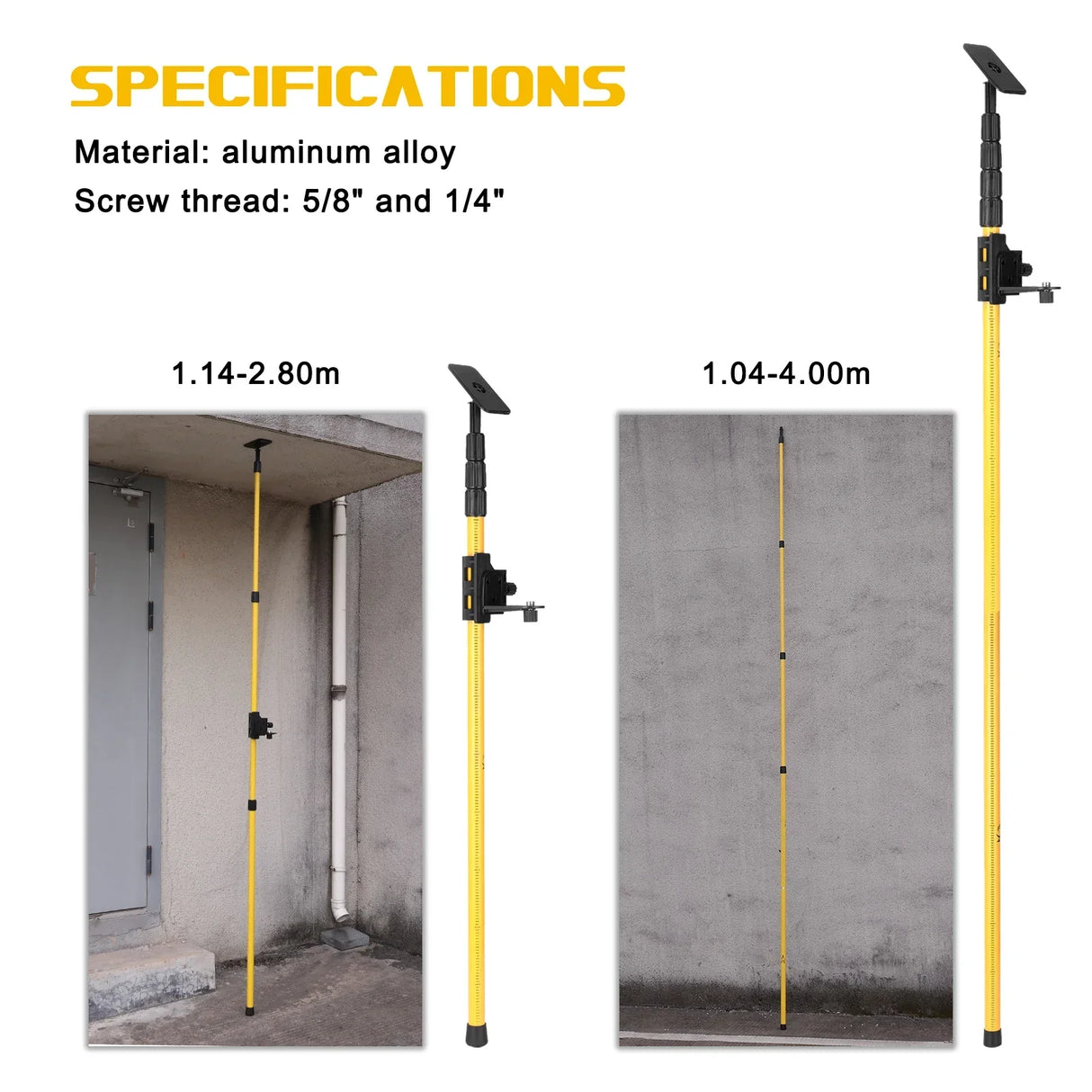 Telescopic Pole for Line Leveler Aluminum Alloy Adjustable