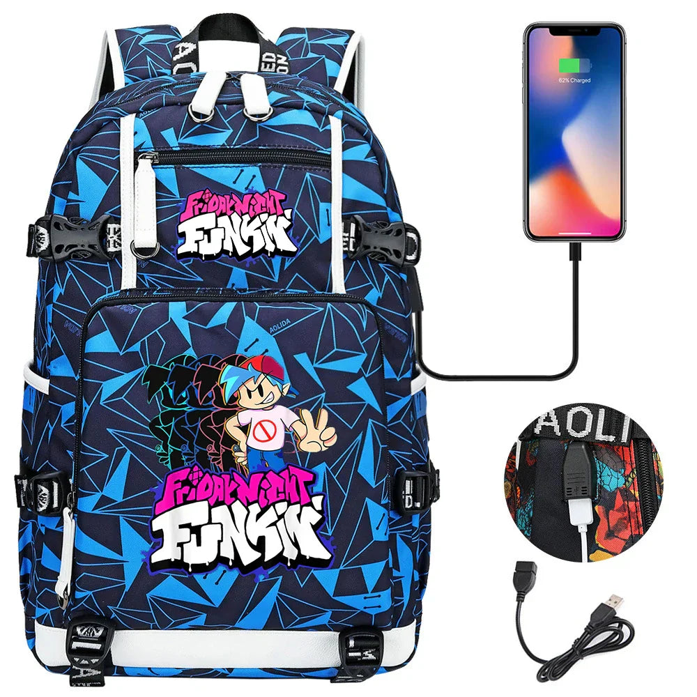 Friday Night Funkin Backpacks For School Multifunction USB