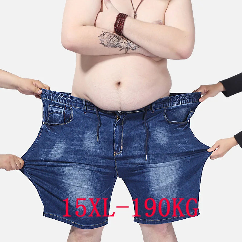 Plus size men's denim shorts plus size 12XL