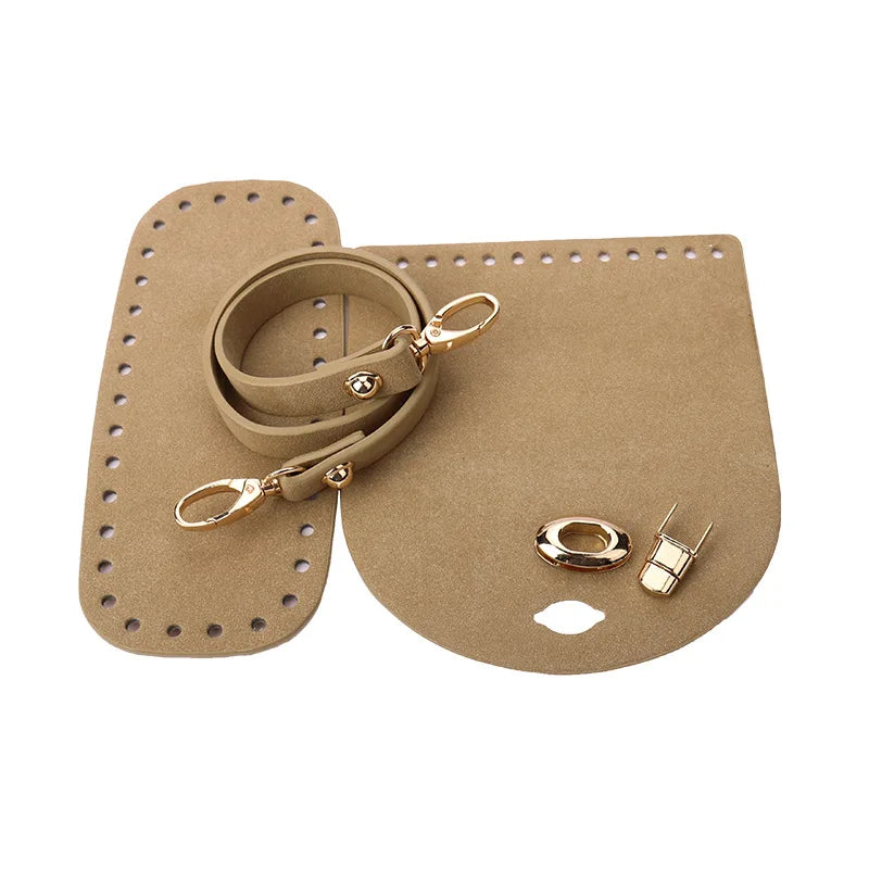 8colors 4PcsSet Artificial Leather Shoulder Bag Bottom Strap