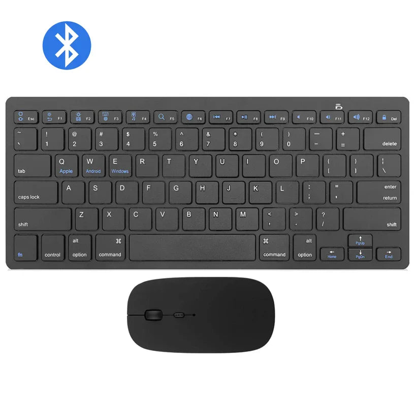 Bluetooth Keyboard Mouse Combo Ultra-Slim Mute Keycap Wireless