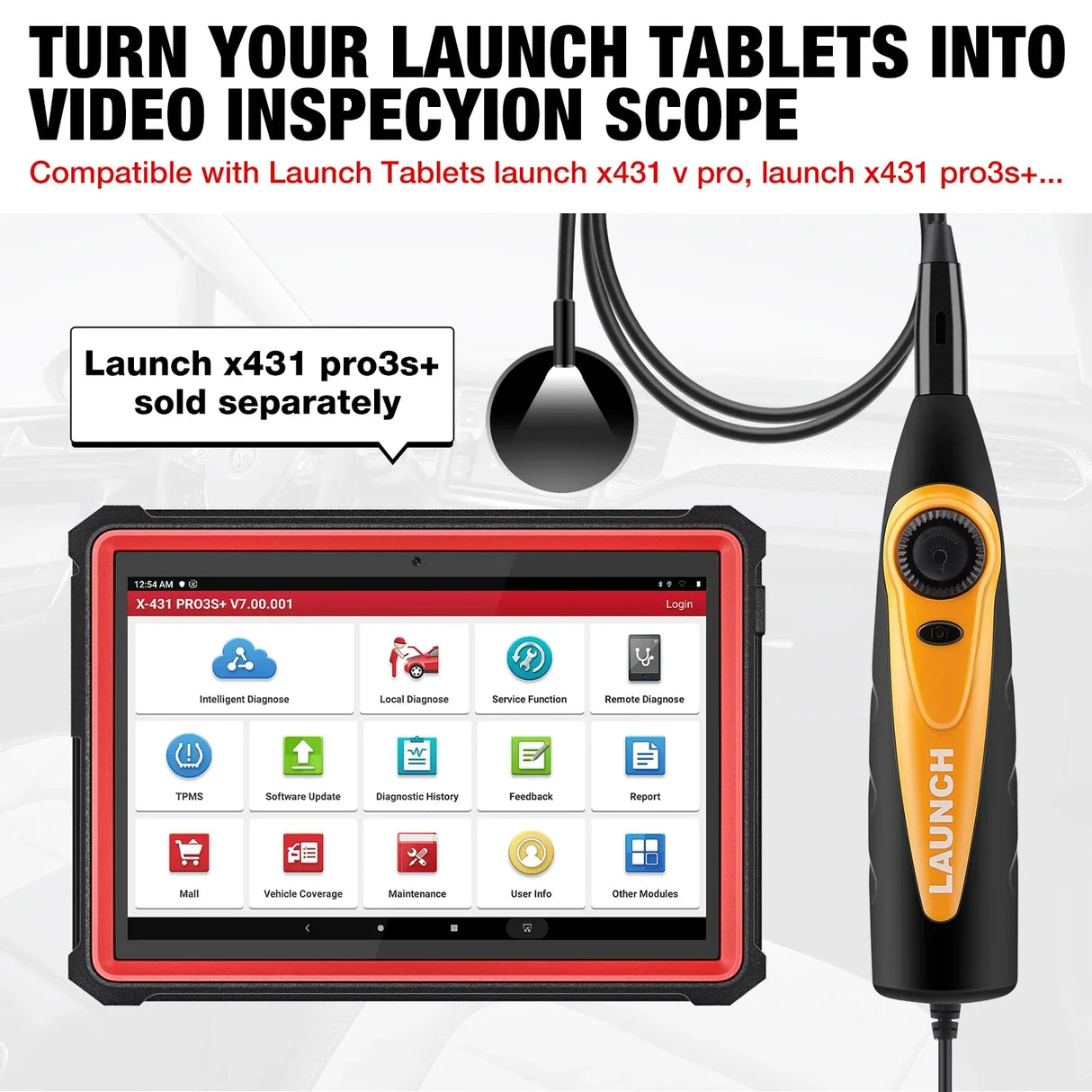 Launch VSP-600 Borescope Inspection Camera IP67 Waterproof VSP600