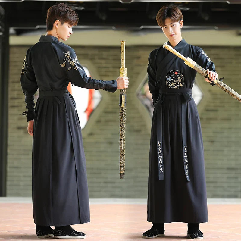 Japanese Vintage Kimono Samurai Cosplay Clothing Woman Man