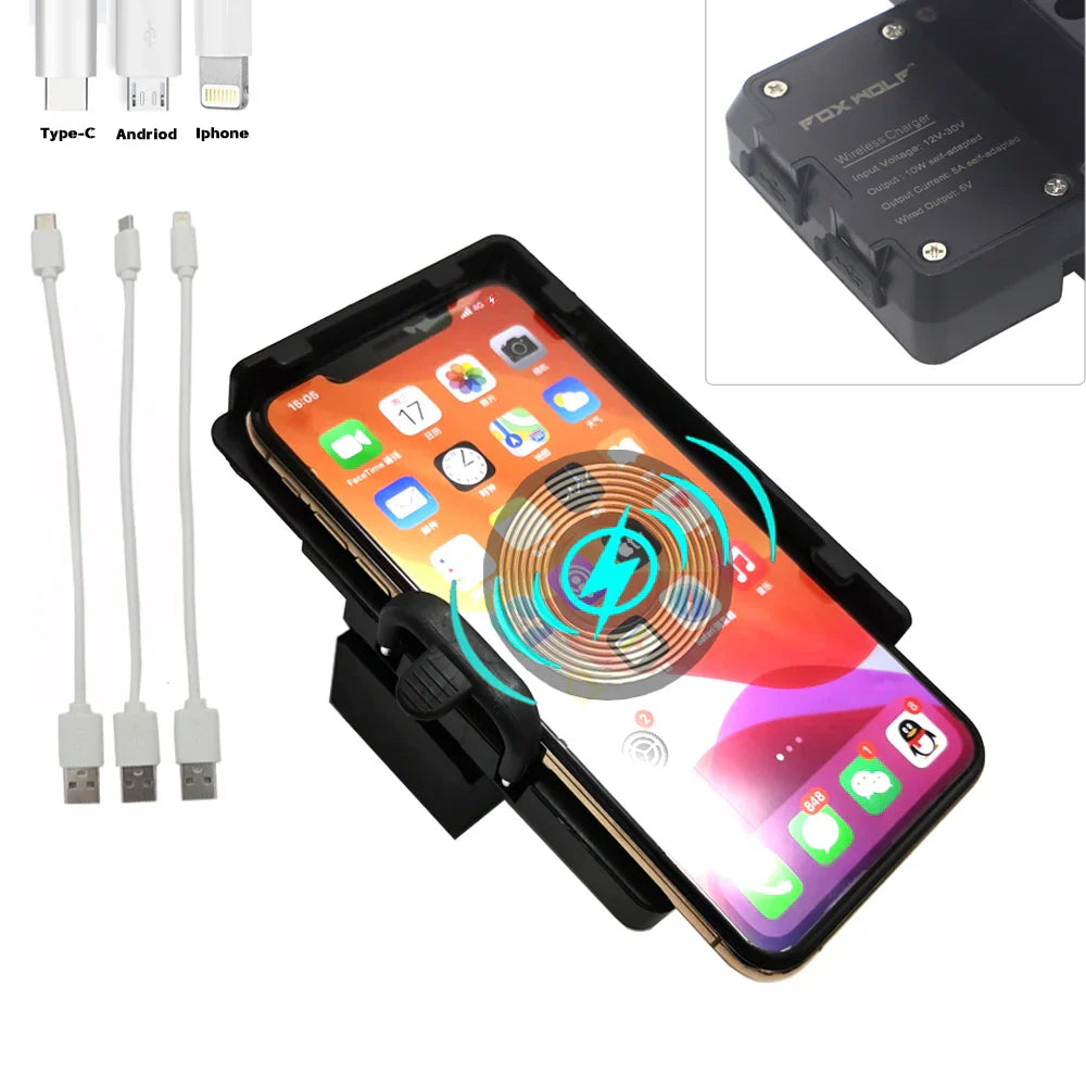 Wireless Charging GPS Navigation Bracket R1250RT Motorcycle Phone