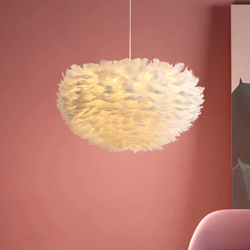 Feather Chandelier Nordic Modern Living Room Bedroom Feather