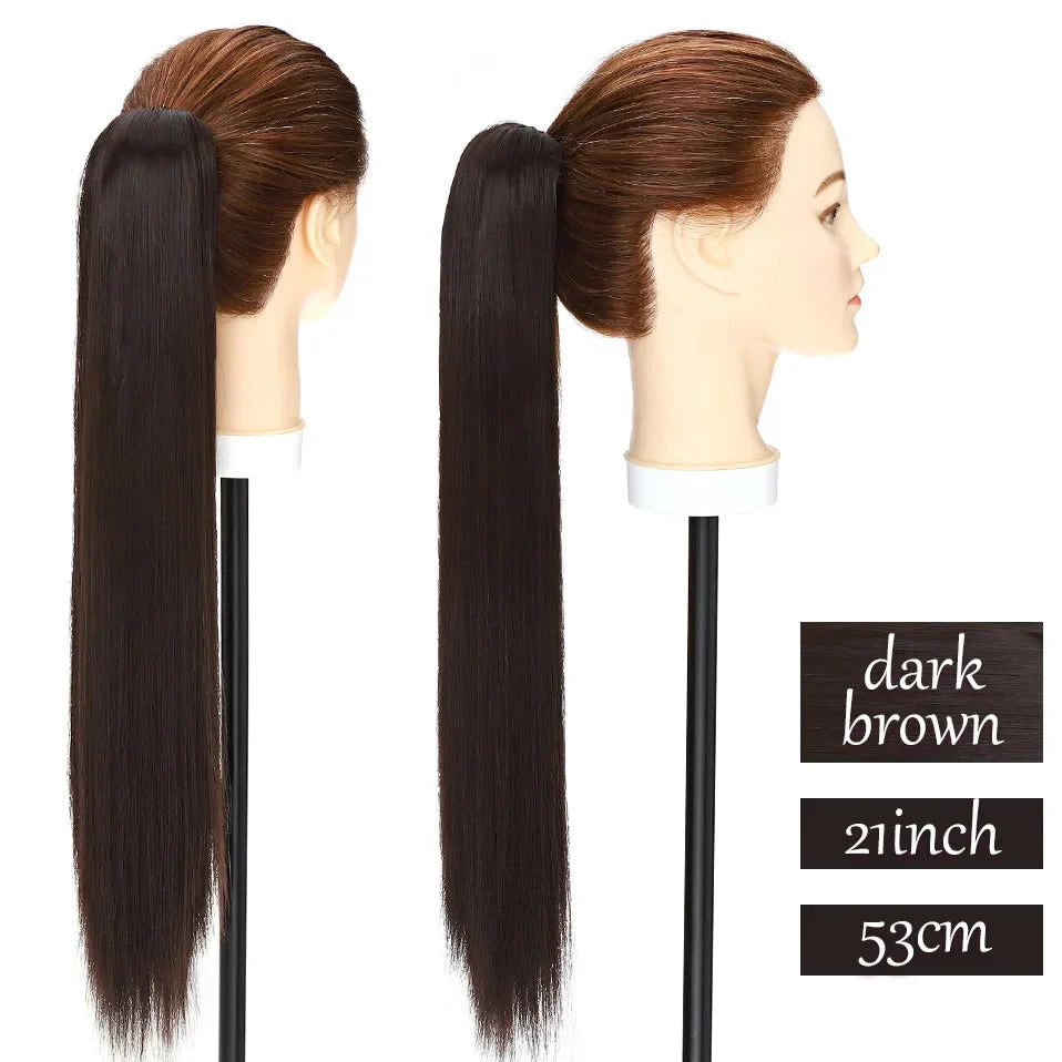 S-noilite Synthetic Long Wavy Fake Ponytail Extension Hair