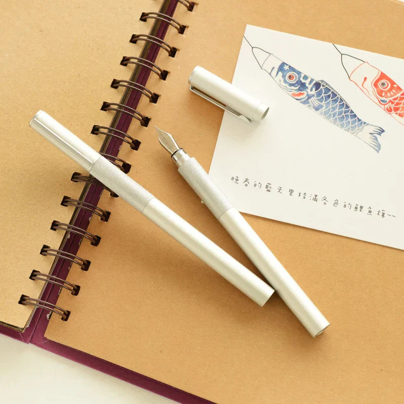Japan original aluminum fountain pen short pocket fountain