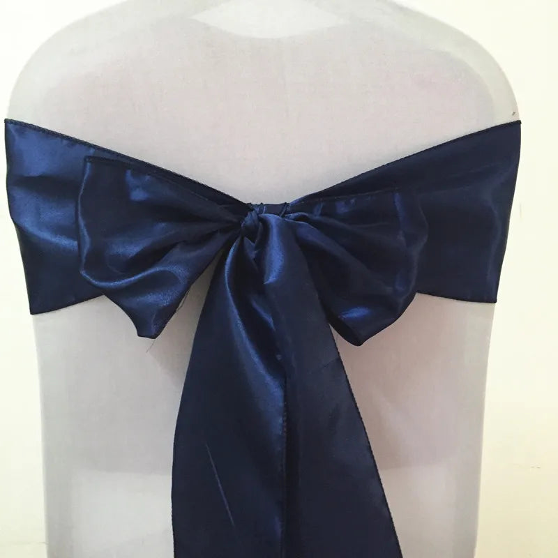 10pcs/50pcs Satin Chair Sash Knots Hotel Party Banquet