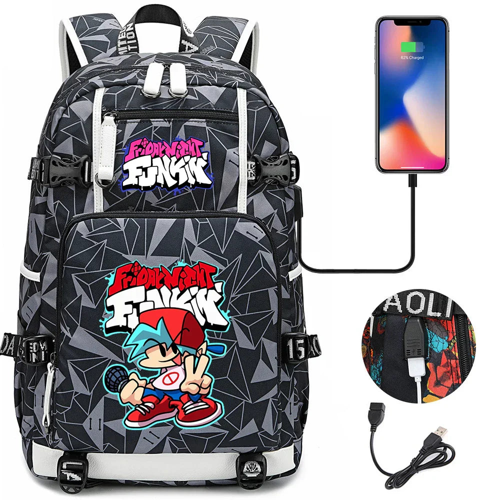 Friday Night Funkin Backpacks For School Multifunction USB