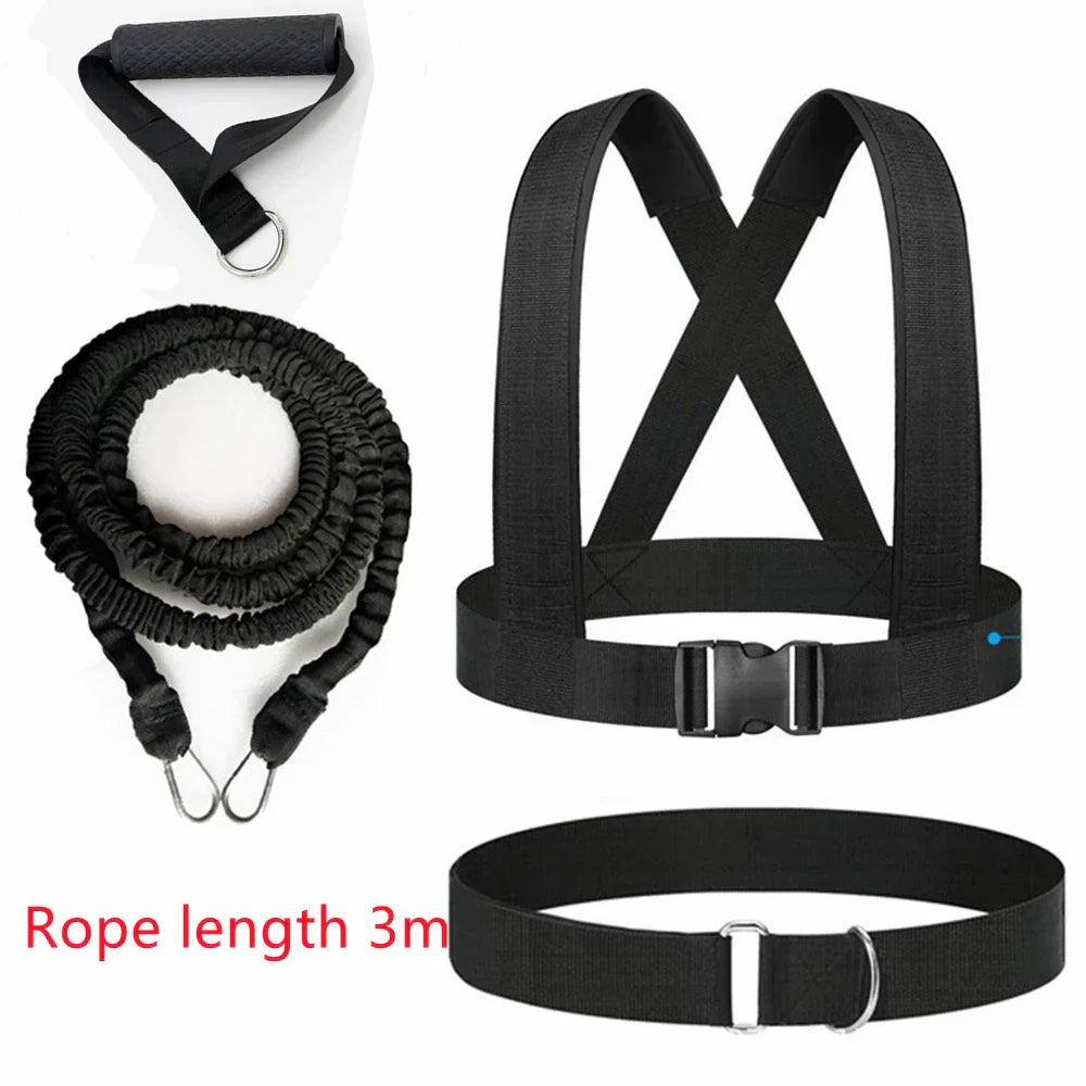 Double People Resistance Band 50LB Elastic Rope for