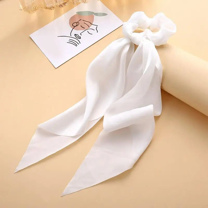 1PC New Women Scrunchie Ribbon Elastic Hair Bands