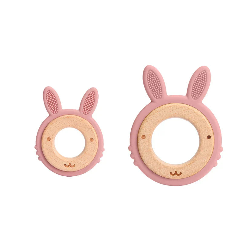 Bite Bites 2pcs/1set Baby Teeth Silicone Cartoon Rabbit
