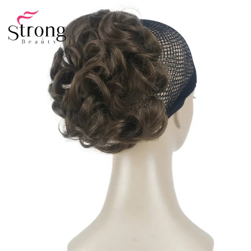 StrongBeauty Silver Short Natural Wave Ponytail Hair Extension